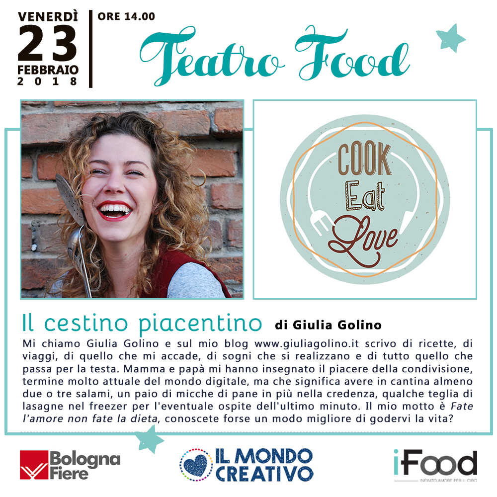 Mondo Creativo 2018 Teatro Food Cooking Show Bologna