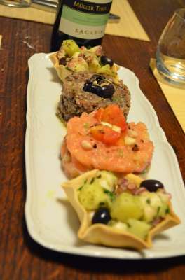 tartare di tonno e tartare di salmone